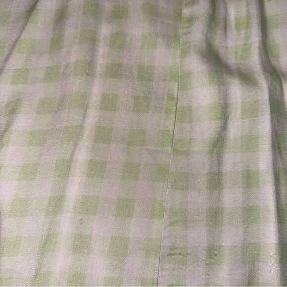 Nwt Live to be spoiled green -white checkered pattern  mini slip dress sz XS + S - Picture 6 of 7